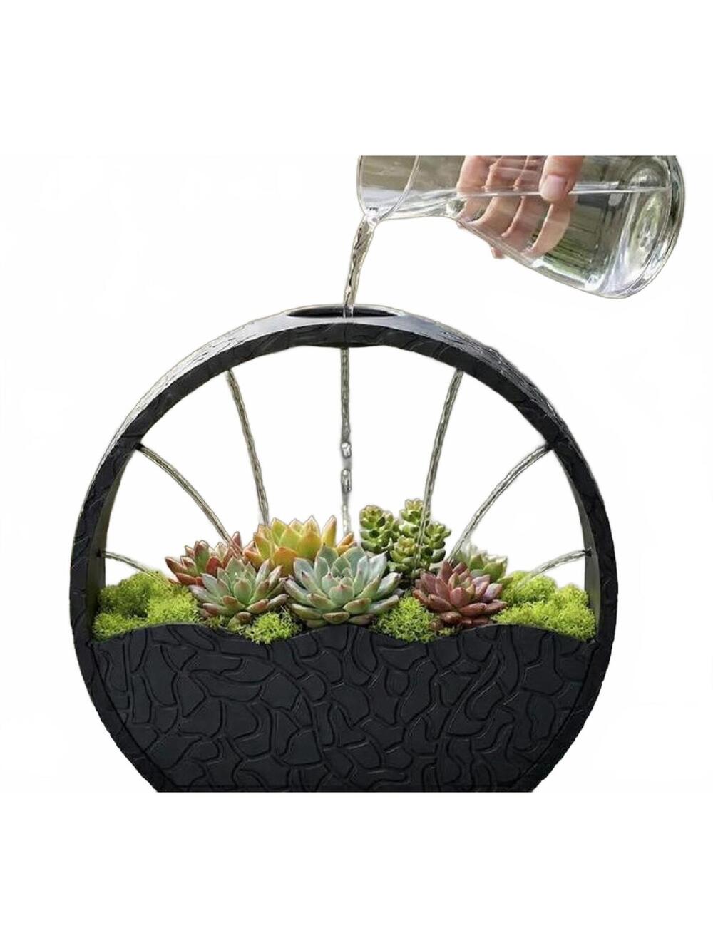 Circular Zen Style Planter 3D Printed